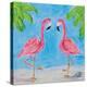 Fancy Flamingos III-Julie DeRice-Stretched Canvas