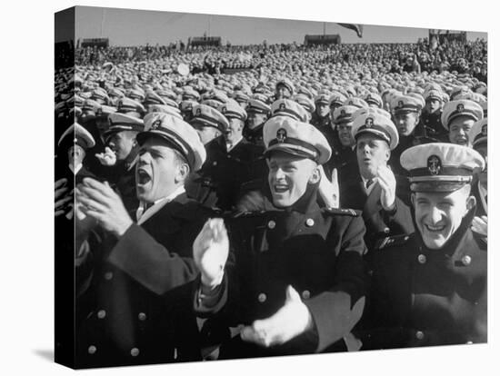 Fans Cheering at the Army-Navy Football Game-Ralph Morse-Premier Image Canvas