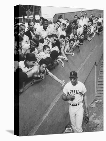 Fans Welcoming Giants Star Willie Mays at Polo Grounds-Art Rickerby-Premier Image Canvas