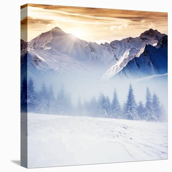 Fantastic Evening Winter Landscape-Leonid Tit-Premier Image Canvas