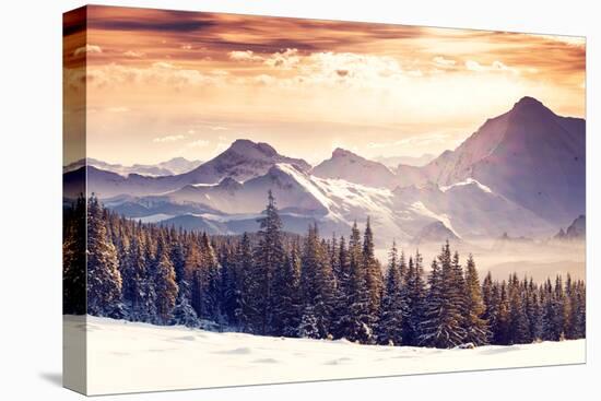 Fantastic Evening Winter Landscape-Leonid Tit-Premier Image Canvas