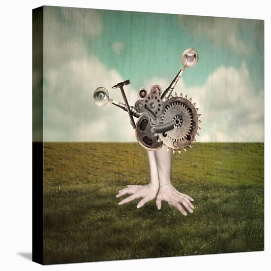 Fantasy Artistic Image that Represent Human Hands and Arms of with a Surreal Mechanism of Gears Tha-Valentina Photos-Stretched Canvas