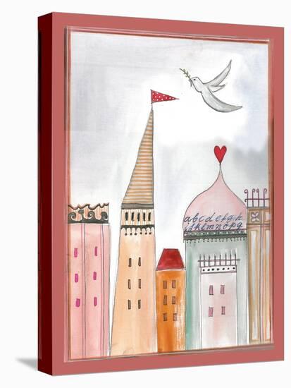 Fantasy Cityscape with Dove-Effie Zafiropoulou-Premier Image Canvas
