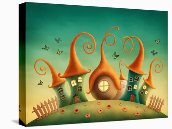 Fantasy Houses in the Meadow-egal-Premier Image Canvas