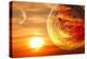 Fantasy Sunset And Maya Calendar-frenta-Stretched Canvas