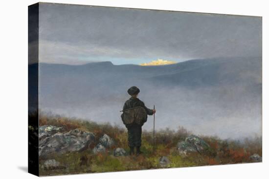 Far, far Away Soria Moria Palace Shimmered like Gold, 1900 (Oil on Canvas)-Theodor Severin Kittelsen-Premier Image Canvas