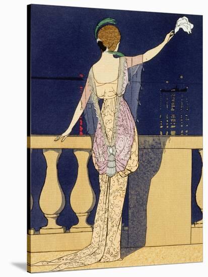 Farewell at Night, Design for an Evening Dress by Paquin-Georges Barbier-Premier Image Canvas