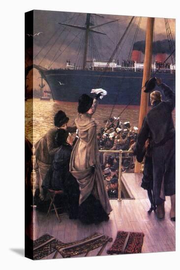 Farewell to the Mersey-James Tissot-Stretched Canvas