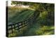 Farm fence at sunrise, Oldham County, Kentucky-Adam Jones-Premier Image Canvas