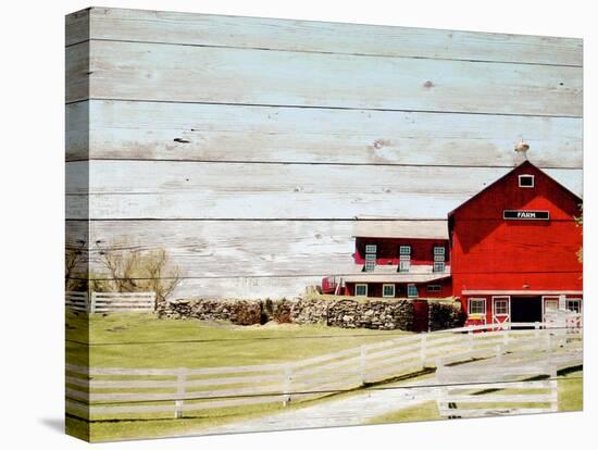 Farm Fence-Nicholas Biscardi-Stretched Canvas