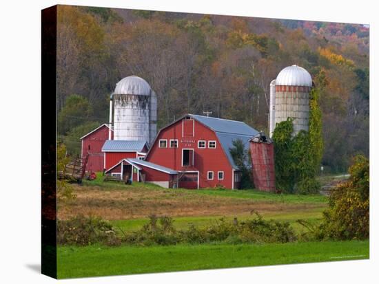 Farm Landscape in Fall Color, Arlington, Vermont, USA-Joe Restuccia III-Premier Image Canvas