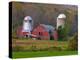 Farm Landscape in Fall Color, Arlington, Vermont, USA-Joe Restuccia III-Premier Image Canvas