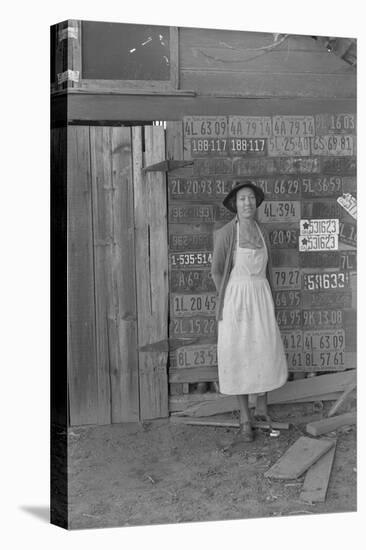 Farm Woman Beside Her Barn Door-Dorothea Lange-Stretched Canvas