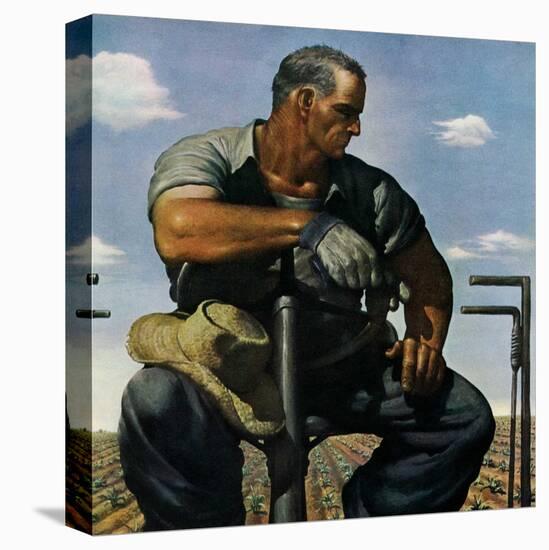 "Farmer on Tractor,"May 1, 1944-Robert Riggs-Premier Image Canvas