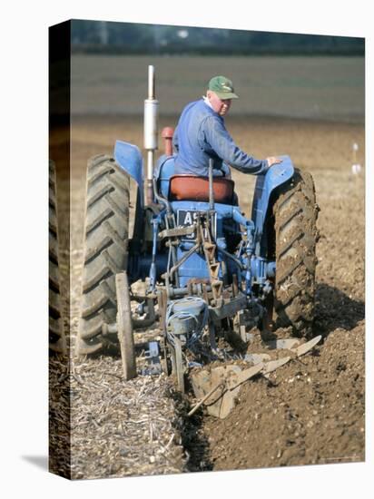 Farmer Ploughing Near Sonning Common, Oxfordshire, England, United Kingdom-Robert Francis-Premier Image Canvas