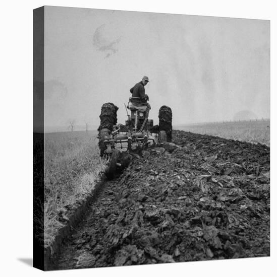 Farmer Plowing with a Tractor on an Iowa Farm-Gordon Parks-Premier Image Canvas