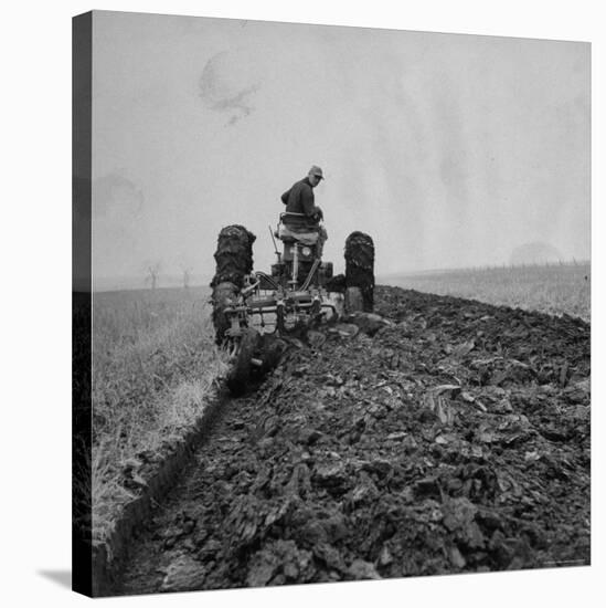 Farmer Plowing with a Tractor on an Iowa Farm-Gordon Parks-Premier Image Canvas