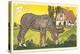 Farmer's Donkey-Hauman-Stretched Canvas