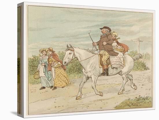 Farmer Went Trotting Upon His Grey Mare Bumpety Bumpety Bump-Randolph Caldecott-Stretched Canvas