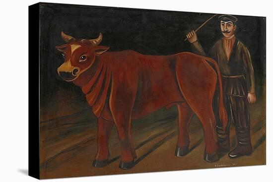 Farmer with Bull, 1916-Niko Pirosmani-Premier Image Canvas