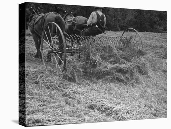 Farmer Working in Field-null-Premier Image Canvas