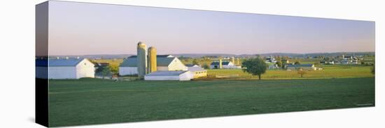 Farmhouse in a Field, Amish Farms, Lancaster County, Pennsylvania, USA-null-Premier Image Canvas