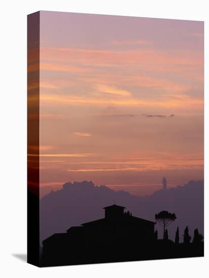 Farmhouse Silhouetted at Sunset-Merrill Images-Premier Image Canvas