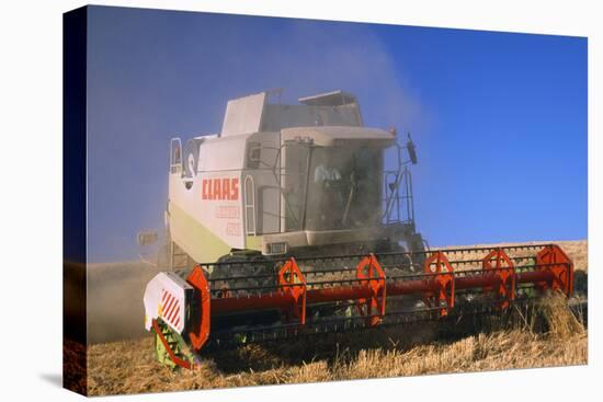 Farming Wheat Harvest and Combine Harvester-null-Premier Image Canvas