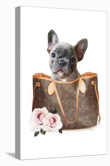 Fashion Bag with Frenchie II-Amanda Greenwood-Stretched Canvas