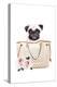 Fashion Bag with Pug-Amanda Greenwood-Stretched Canvas