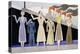 Fashion Design Showing Three Female Models Holding Up Garments on Hangers-Ernst Deutsch-dryden-Premier Image Canvas