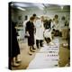 Fashion Designer Christian Dior Working on New Collection with Staff Prior to Showing-Loomis Dean-Premier Image Canvas