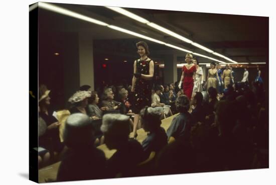 Fashion Models Show Off Designs to Buyers and Press at the 500 Club, New York, New York, 1960-Walter Sanders-Premier Image Canvas