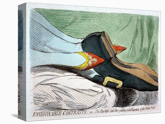 Fashionable Contrasts, or the Duchess's Little Shoe Yielding to the Magnitude of the Duke-James Gillray-Premier Image Canvas