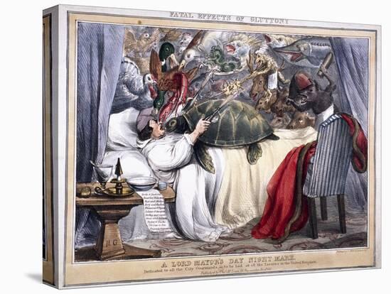 Fatal Effects of Gluttony, a Lord Mayor's Day Night Mare, 1830-null-Premier Image Canvas