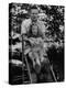 Father and Daughter Playing on Slide During Father's Day at Co-Op Nursery School Owned by Parents-Yale Joel-Premier Image Canvas