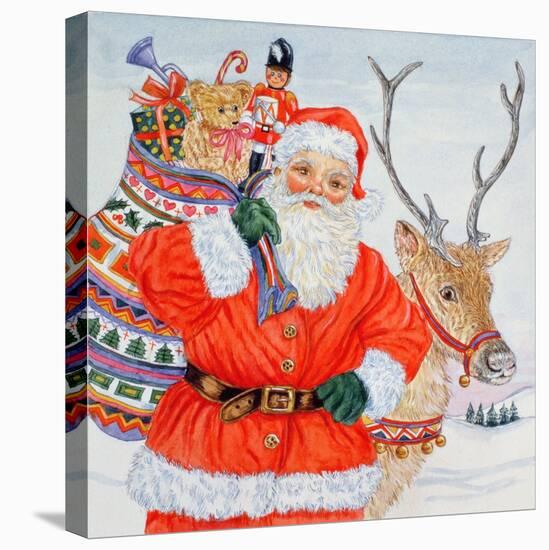 Father Christmas and His Reindeer-Catherine Bradbury-Premier Image Canvas
