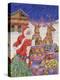 Father Christmas Loading His Sleigh (W/C on Paper)-Catherine Bradbury-Premier Image Canvas