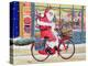 Father Christmas on a Bicycle-Tony Todd-Premier Image Canvas