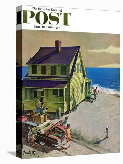 "Fathers Off Fishing," Saturday Evening Post Cover, June 18, 1960-Thornton Utz-Premier Image Canvas