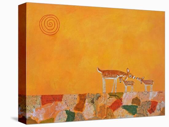 Fawns at Dawn-Casey Craig-Stretched Canvas