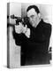 FBI Head J. Edgar Hoover Aiming a Thompson Submachine Gun-null-Premier Image Canvas