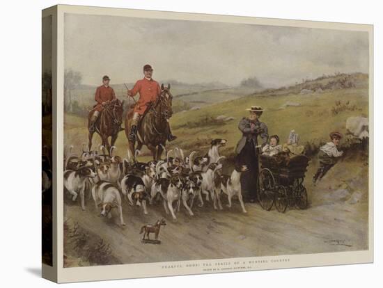 Fearful Odds! the Perils of a Hunting Country-George Goodwin Kilburne-Premier Image Canvas