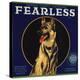 Fearless Brand - Orange, California - Citrus Crate Label-Lantern Press-Stretched Canvas