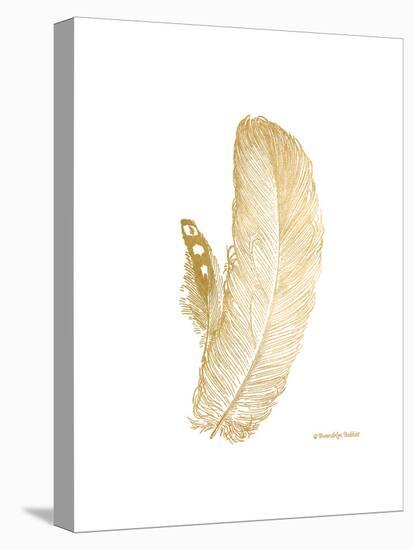 Feather on White I-Gwendolyn Babbitt-Stretched Canvas