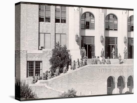 Federal Troops Escorting African American Students into School During Integration-Ed Clark-Premier Image Canvas