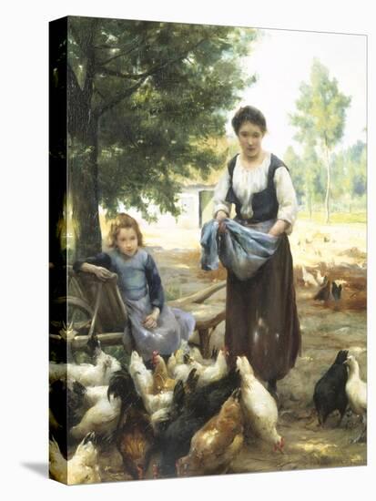 Feeding the Chickens-Julien Dupre-Premier Image Canvas