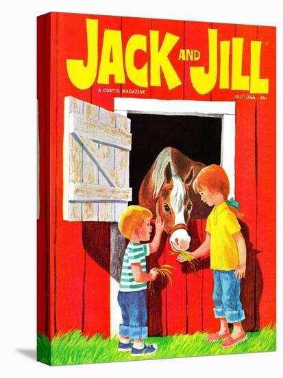 Feeding the Horse - Jack and Jill, July 1966-Beth Krush-Premier Image Canvas
