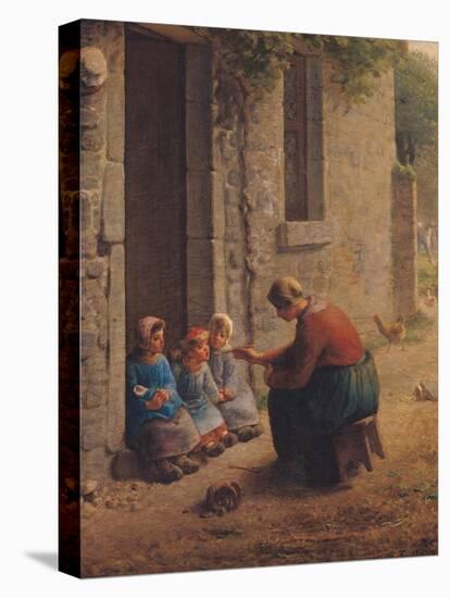 Feeding the Young, 1850-Jean-François Millet-Premier Image Canvas