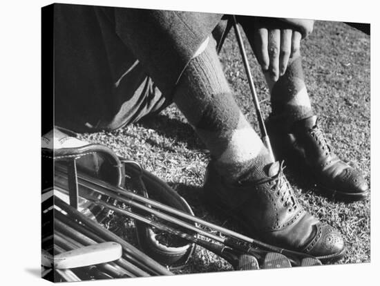 Feet and Golf Clubs Belonging to Golfer Byron Nelson-Gabriel Benzur-Premier Image Canvas